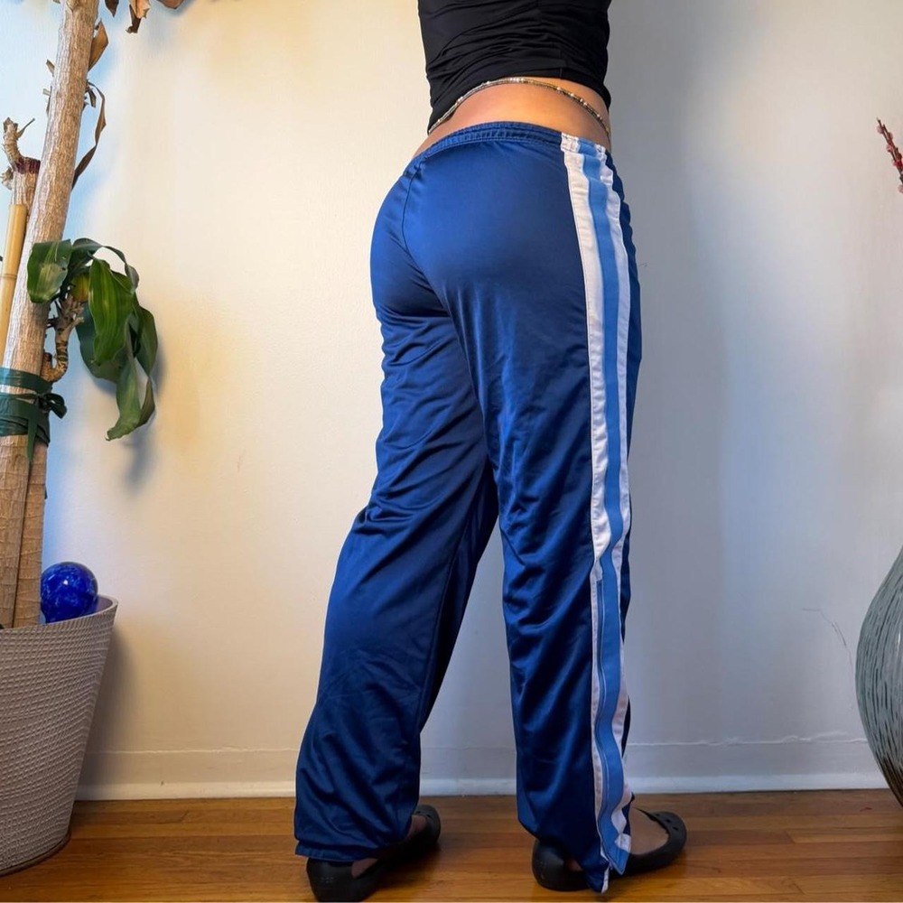 Nike Vintage Y2K Reversible Track Pants Navy Baby Blue Wide Leg Medium Large - Picture 5 of 8
